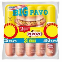 Salchichas big de pavo ELPOZO, pack 4x200 g