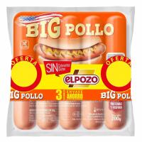 Salchichas big de pollo ELPOZO, pack 4x200 g