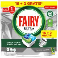 Lavavajillas máquina FAIRY TODO EN 1 ULTRA, bolsa 16+2 dosis