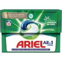 Detergente en cápsulas Original ARIEL, caja  25 dosis