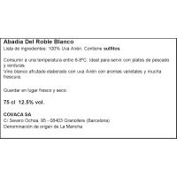 Vino Blanco ABADIA, botella 75 cl