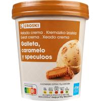 Helado de galleta speculoos EROSKI, tarrina 500 ml