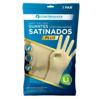 Guante de latex satinado Talla L CUATROGASA, 1 par