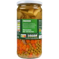 Menestra de verduras EROSKI, frasco 400 g