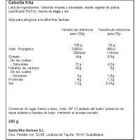 Cebolla frita crujiente SANTA RITA HARINAS, tarrina 250 g