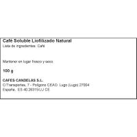 Café liofilizado natural CANDELAS, frasco 100 g