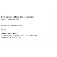 Descafeinado liofilizado CANDELAS, frasco 100 g