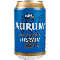 Cerveza tostada 0,0 AURUM, lata 33 cl