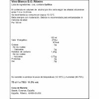 Vino Blanco D.O. Ribeiro MARIETA, botella 75 cl