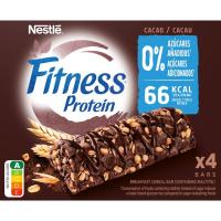 Barritas 0% azúcares proteína cacao NESTLÉ FITNESS, pack 4x20 g