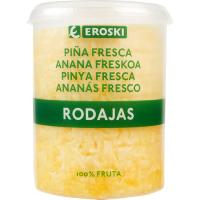 Piña en rodajas EROSKI, bote aprox. 490 g