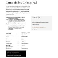 Vino Tinto Crianza R. del Duero CARRAMIMBRE, botella 75 cl