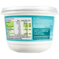 Queso fresco batido proteínas 0% MG  EROSKI, tarrina 500 ml