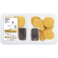 Nuggets extracrujientes con salsa BBQ EROSKI, bandeja 320 g