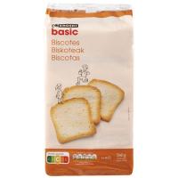 Biscote tradicional EROSKI BASIC, 72 rebanadas, paquete 540 g