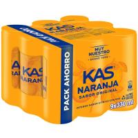 Refresco de naranja KAS, pack 9x33 cl