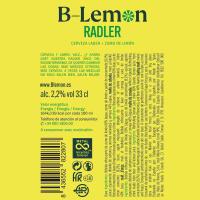 Cerveza Radler B-LEMON, lata 33 cl
