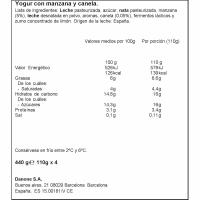 Yogur griego de manzana y canela DANONE, pack 4x110 g