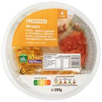 Ensalada completa: Wrap de pollo + quesos EROSKI, bolw 285 g