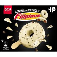 Helado Bombón sabor galleta y chocolate FILIPINOS, pack 4x62 ml