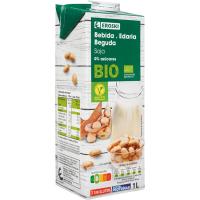 Bebida vegetal de soja 0% azúcares EROSKI BIO, brik 1 l