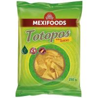 Totopos sabor queso MEXIFOODS, bolsa 250 g