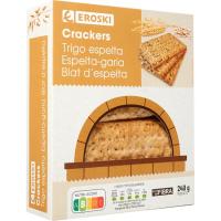 Crackers de trigo y espelta EROSKI, caja 240 g