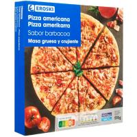 Pizza americana barbacoa EROSKI, caja 570 g