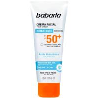 Crema facial solar hialurónico BABARIA, tubo 75 ml