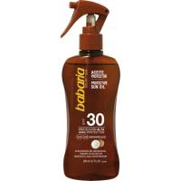 Aceite bronceador solar gel luminoso BABARIA, pistola 200 ml