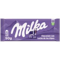 Chocolate con leche MILKA, tableta 90 g