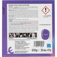 Detergente en cápsulas 5n1 color plus EROSKI, caja 30 dosis