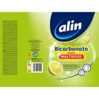 Bicarbonato vinagre limón para limpieza ALIN, bolsa 600 g