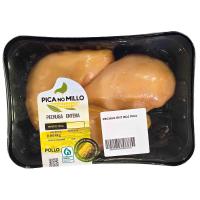 Pechuga de pollo entera  PICA NO MILLO, bandeja aprox. 1 kg