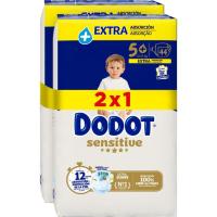 Pañales extra 12-17 kg Talla 3 DODOT SENSITIVE, pack 2x44 uds