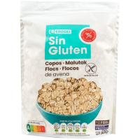 Copos de avena sin gluten EROSKI, paquete 500 g