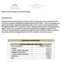 Bizcocho de naranja y nueces CORONA DE ANDRADE, 450 g