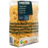 Pasta de espirales EROSKI, paquete 500 g