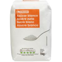 Azúcar blanco EROSKI, paquete 1 kg Azúcar blanco EROSKI, paquete 1 kg