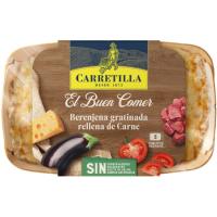 Berenjena gratinada relleno de carne CARRETILLA, bandeja 350 g Berenjena gratinada relleno de carne CARRETILLA, bandeja 350 g