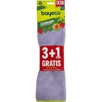 Bayeta microfibra XXL BAYECO, pack 3+1 ud