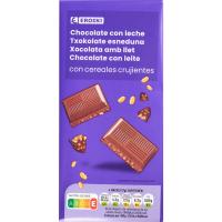 Chocolate con leche c/ cereales crujientes EROSKI, tableta 100 g Chocolate con leche c/ cereales crujientes EROSKI, tableta 100 g