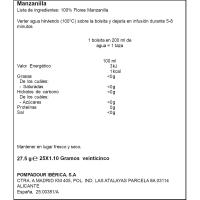 Manzanilla POMPADOUR, caja 25 uds