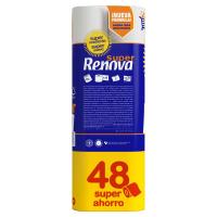 Papel higienico 2 capas super RENOVA, paquete 48 rollos