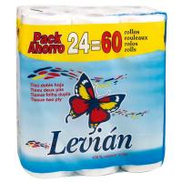 Papel higiénico mega LEVIAN, paquete 24 rollos