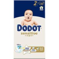 Pañal Jumbo 4-8 kg Talla 2 DODOT SENSITIVE, paquete 88 uds