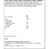Yogur sabor fresa, macedonia y plátano CLESA pack 6x125g