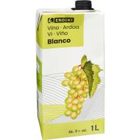 Vino Blanco EROSKI, brik 1 litro