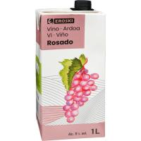Vino Rosado EROSKI, brik 1 litro