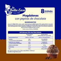 Magdalena de chocolate LA BELLA EASO, 8 uds, bolsa 230 g